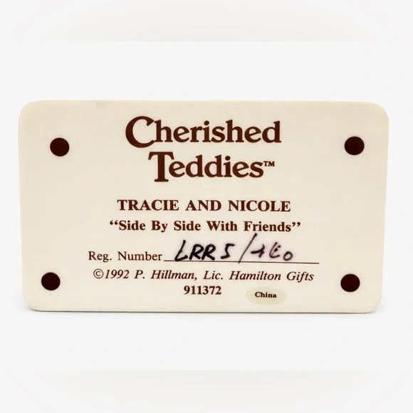 Cherished Teddies – “Tracie and Nicole” (1992) Figurine - Picture 5 of 5